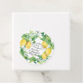 Lemon Wreath Watercolor Babydusche Vielen Dank Geschenkanhänger (Beispiel)