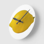 Lemon Yellos Runde Wanduhr (Winkel)
