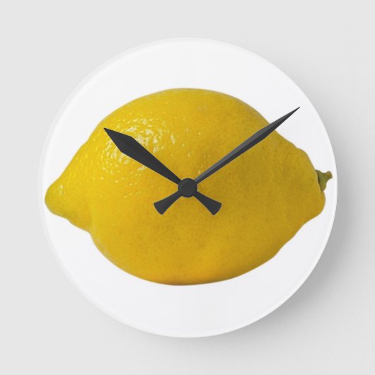 Lemon Yellos Runde Wanduhr (Vorderseite)