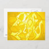 Lemon Yellow Abstrakt Postkarte (Vorne/Hinten)