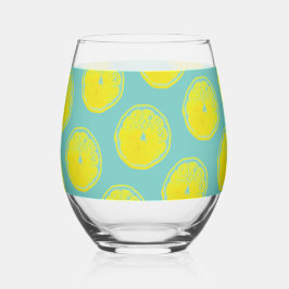 Lemon Yellow Aquamarin Green Liebe 4Annie Weinglas Ohne Stiel