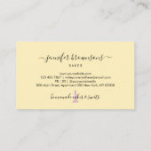 Lemon Yellow Bakery Visitenkarte (Rückseite)