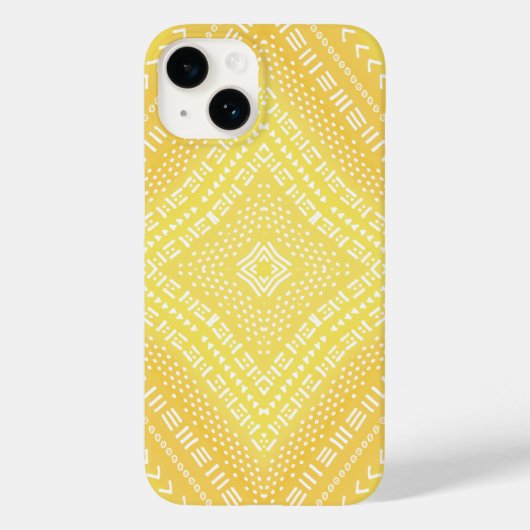 Lemon Yellow Boho Mandala Kaleidoscope Case-Mate iPhone Hülle (Rückseite)