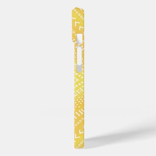 Lemon Yellow Boho Mandala Kaleidoscope Case-Mate iPhone Hülle (Rückseite / Links)