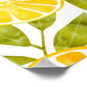 Lemon Yellow Brautparty Begrüßungszeichen Poster (Ecke)