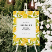 Lemon Yellow Brautparty Begrüßungszeichen Poster