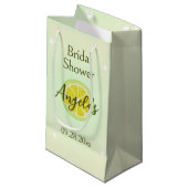 Lemon Yellow Brautparty Geschenktasche Kleine Geschenktüte (Vorderseite Schrägansicht)