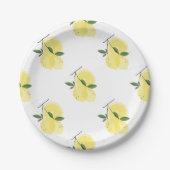 Lemon Yellow Brautparty Pappteller (Vorderseite)
