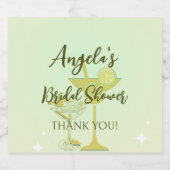 Lemon Yellow Brautparty Schaumweinetikett (Einzelnes Label)