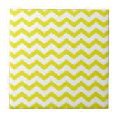 Lemon Yellow Chevrons Fliese (Vorderseite)