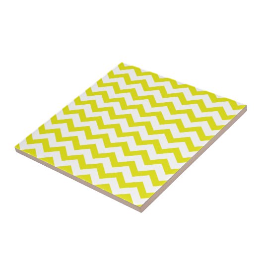 Lemon Yellow Chevrons Fliese (Seite)