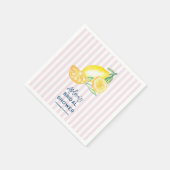 Lemon Yellow Citrus Bridal Shower  Serviette (Ecke)