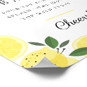 Lemon Yellow Citrus Mimosa Bar Sign Poster (Ecke)