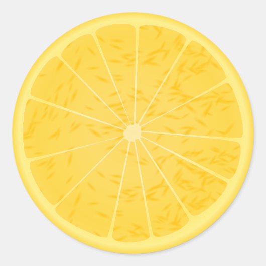 Lemon Yellow Citrus Runder Aufkleber (Vorderseite)