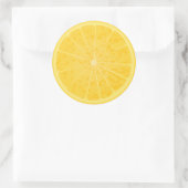 Lemon Yellow Citrus Runder Aufkleber (Tasche)