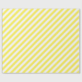 Lemon Yellow Diagonal Strip Geschenkpapier (Flach)