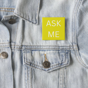 Lemon Yellow Frag Me Button Volunteer, Business