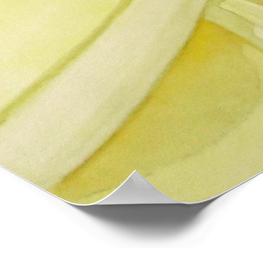 Lemon Yellow Frangipani Poster (Ecke)