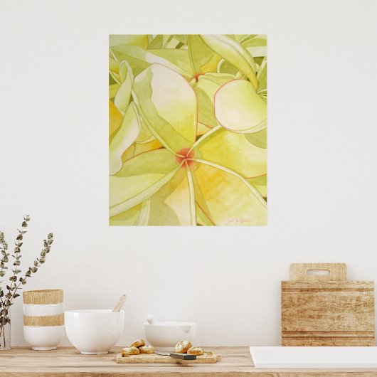 Lemon Yellow Frangipani Poster (Küche)