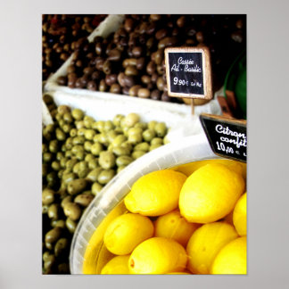 Lemon Yellow Frankreich Märkte Küche Poster