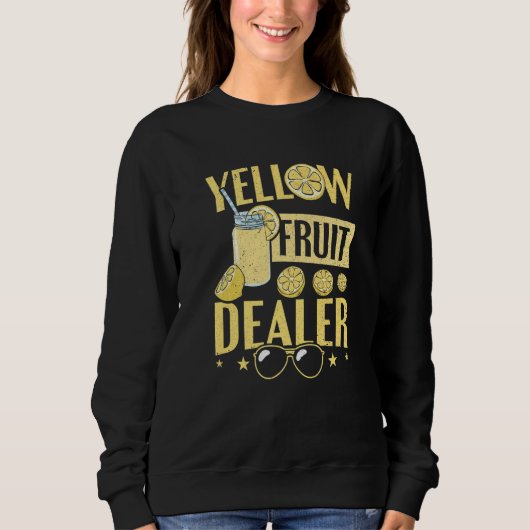 Lemon Yellow Fruit Dealer Lemonade Stand Sweatshirt (Vorderseite)