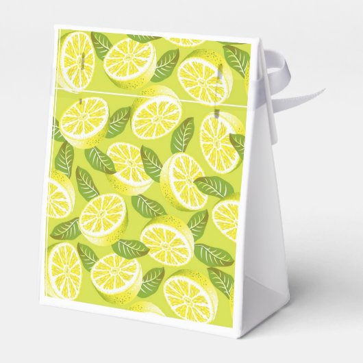 Lemon Yellow Gastgeschenk Box Geschenkschachtel (Rückseite)