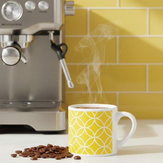 Lemon Yellow Geometric Espressotasse