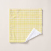 Lemon Yellow Gingham Badhandtuch Set (Waschlappen)