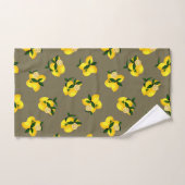 Lemon Yellow Gingham Badhandtuch Set (Handtuch)
