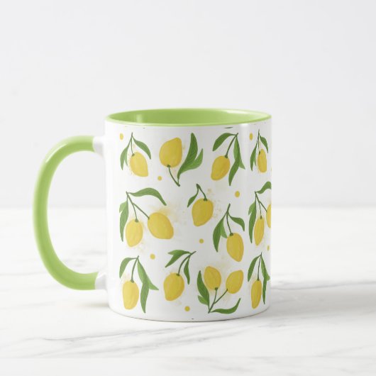 Lemon Yellow Green Tasse (Links)