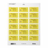 Lemon Yellow Infused Honey Product Adressaufkleber (Vorne)