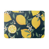 Lemon Yellow Leaf Pattern Badematte (Vorderseite)
