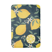 Lemon Yellow Leaf Pattern Badematte (Vorderseite Vertikal)