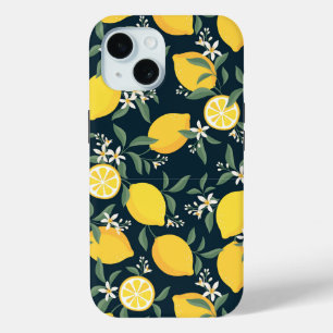 Lemon Yellow Leaf Pattern Case-Mate iPhone Hülle