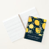 Lemon Yellow Leaf Pattern | Favoritenrezepte Notizblock (Innenseite)