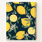 Lemon Yellow Leaf Pattern | Favoritenrezepte Notizblock (Rückseite)