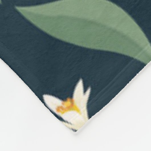 Lemon Yellow Leaf Pattern Fleecedecke (Ecke)