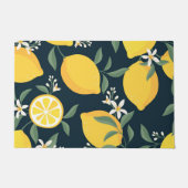 Lemon Yellow Leaf Pattern Fußmatte (Vorderseite)