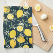 Lemon Yellow Leaf Pattern Geschirrtuch (Viertel Falte)
