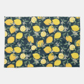 Lemon Yellow Leaf Pattern Geschirrtuch (Horizontal)