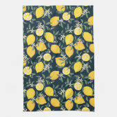 Lemon Yellow Leaf Pattern Geschirrtuch (Vertikal)