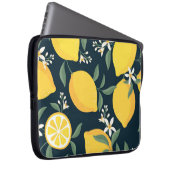 Lemon Yellow Leaf Pattern Laptopschutzhülle (Vorne Rechts)