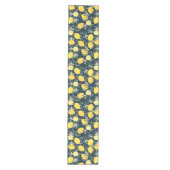 Lemon Yellow Leaf Pattern Mittelgroßer Tischläufer (Vorderseite)