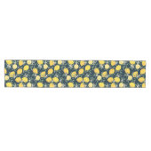 Lemon Yellow Leaf Pattern Mittelgroßer Tischläufer (Horizontal)