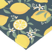 Lemon Yellow Leaf Pattern Mittelgroßer Tischläufer (Ecke)