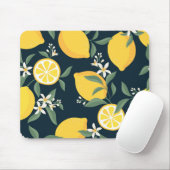 Lemon Yellow Leaf Pattern Mousepad (Mit Mouse)
