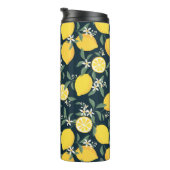 Lemon Yellow Leaf Pattern Thermosbecher (Nach rechts gedreht)