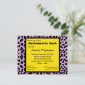 Lemon Yellow Leopard Print Party Einladung (Stehend Vorderseite)