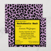 Lemon Yellow Leopard Print Party Einladung (Vorne/Hinten)