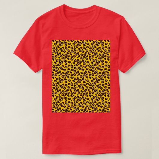 Lemon Yellow Leopard Spots Animal Print Pattern Gr T-Shirt (Design vorne)